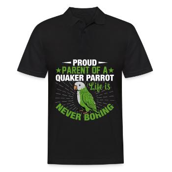 Moine vert Acteur Quaker Conure Perroquets - Polo Homme - noir - Devant - Kai (181cm)
