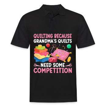 Machine à coudre Couette Couette Mamie Quilter Couture - Polo Homme - noir - Devant - Kai (181cm)