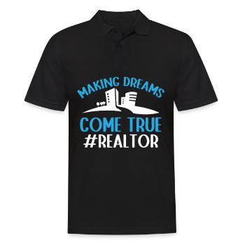 Immobilienmakler Makler Immobilien - Männer Poloshirt - Schwarz - Vorne - Kai (181cm)