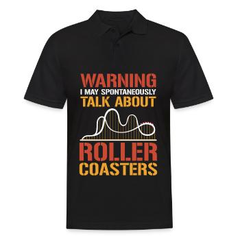 Achterbahnstrecke Achterbahnliebhaber Völker - Männer Poloshirt - Schwarz - Vorne - Kai (181cm)
