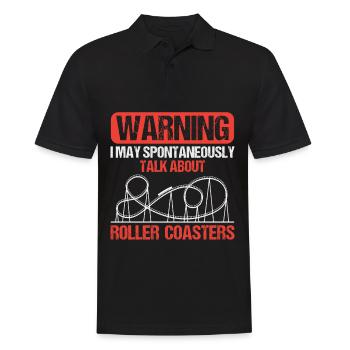Achterbahnstrecke Achterbahnliebhaber Völker - Männer Poloshirt - Schwarz - Vorne - Kai (181cm)