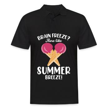 Schneekegel Eis Eis Am Stiel Cream Beach - Männer Poloshirt - Schwarz - Vorne - Kai (181cm)