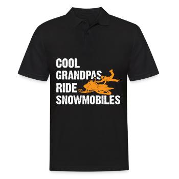 Snowmobile Dad Grandpa - Cool Grandpa Ride Snowmobile - Men's Polo Shirt - black - Front - Kai (181cm)