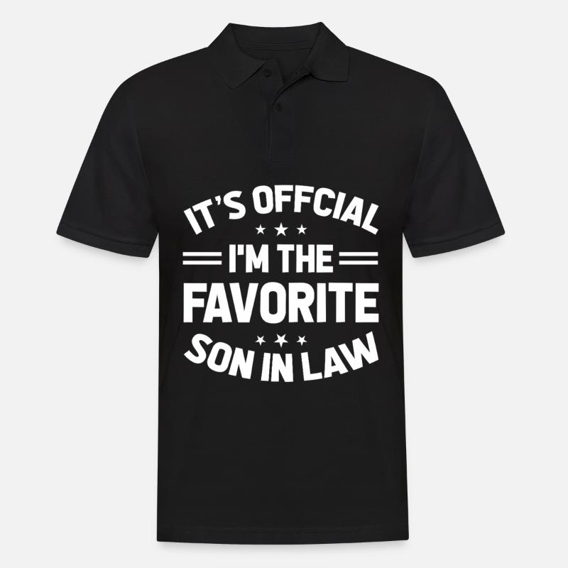 Lieblingssohn Vater Mutter Schwiegermutter - Männer Poloshirt - Schwarz