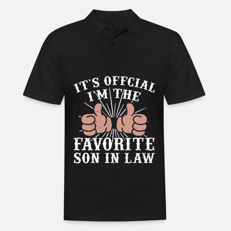 Lieblingssohn Vater Mutter Schwiegermutter - Männer Poloshirt - Schwarz