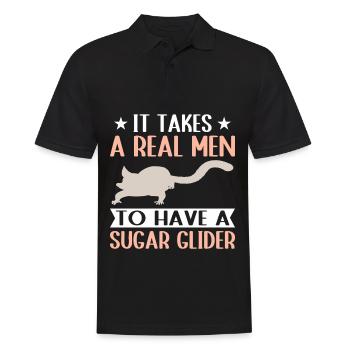 Sugar glider - Men's Polo Shirt - black - Front - Kai (181cm)