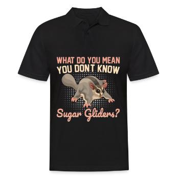 Sugar glider - Men's Polo Shirt - black - Front - Kai (181cm)