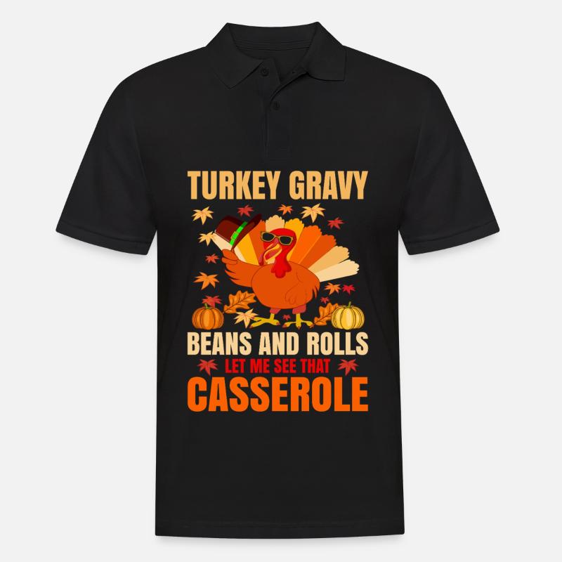 Trruthahn Thanksgiving Lustig Design - Männer Poloshirt - Schwarz