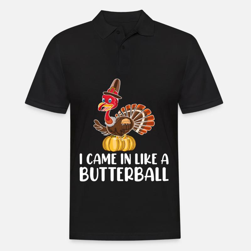 Trruthahn Thanksgiving Lustig Design - Männer Poloshirt - Schwarz