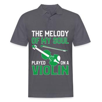 Musiciens de violon, professeurs de violon, amateurs de violon - Polo Homme - charbon - Devant - Nico (186cm)