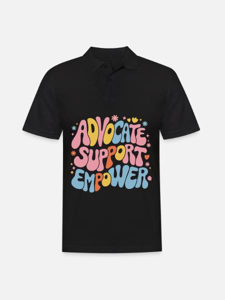 Support Empower advocates - Men's Polo Shirt - black