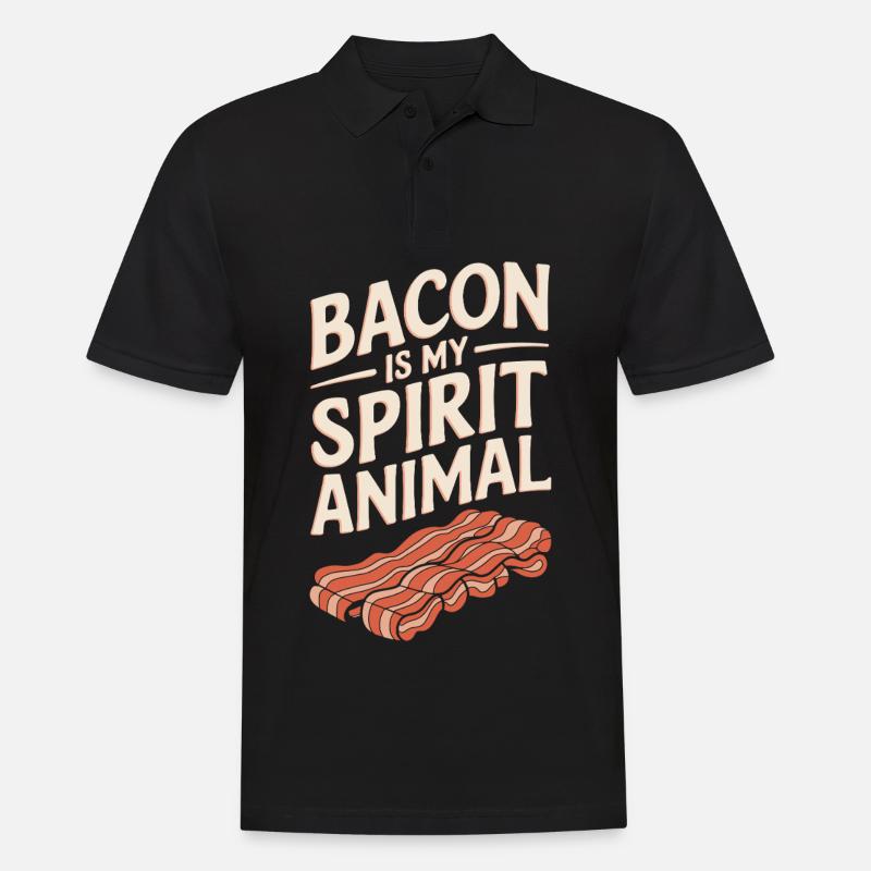 Speck Ist Mein Geisttier - Männer Poloshirt - Schwarz