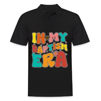 Temps pour mon baptême Première Communion - Polo Homme - noir - Devant - Kai (181cm)