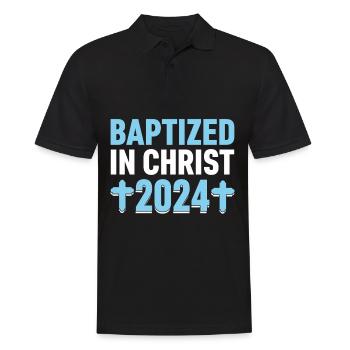 Temps pour mon baptême Première Communion - Polo Homme - noir - Devant - Kai (181cm)