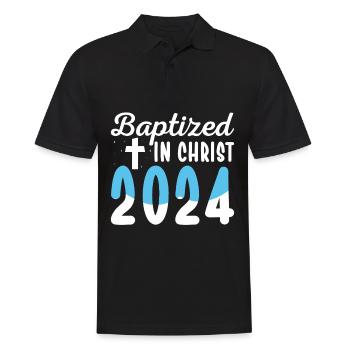 Temps pour mon baptême Première Communion - Polo Homme - noir - Devant - Kai (181cm)
