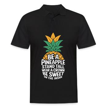 Be a pineapple stand big wearing a crown - Men's Polo Shirt - black - Front - Kai (181cm)
