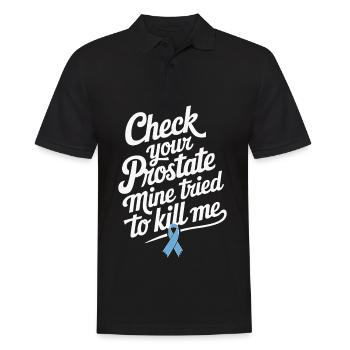 Vérifier votre cancer de la prostate - Polo Homme - noir - Devant - Kai (181cm)