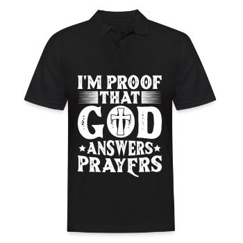 God Jesus Pastor Chrstian - Men's Polo Shirt - black - Front - Kai (181cm)