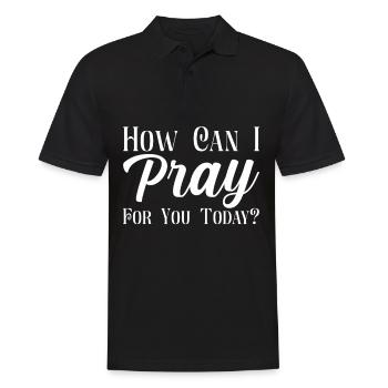 Dieu Jésus Pasteur Chrstian - Polo Homme - noir - Devant - Kai (181cm)
