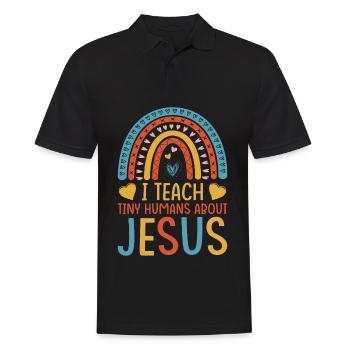 Dieu Jésus Pasteur Chrstian - Polo Homme - noir - Devant - Kai (181cm)