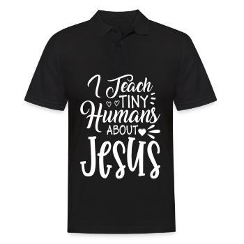 God Jesus Pastor Chrstian - Men's Polo Shirt - black - Front - Kai (181cm)