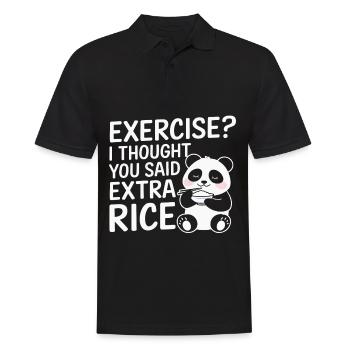 Pandabär Hast Zusätzlichen Reis Gesagt - Männer Poloshirt - Schwarz - Vorne - Kai (181cm)