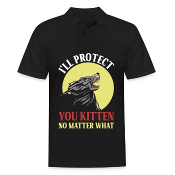 Pandabär Hast Zusätzlichen Reis Gesagt - Männer Poloshirt - Schwarz - Vorne - Kai (181cm)