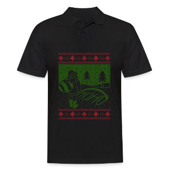 Ho Ho Santa Pissing Tenue de Noël laide - Polo Homme - noir - Devant - Kai (181cm)