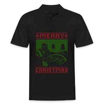 Merry Christmas Santa Pissing Ho Ho Ho - Men's Polo Shirt - black - Front - Kai (181cm)