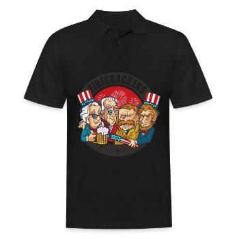 Lil President Firecrackers - Joyeux 4 juillet - Polo Homme - noir - Devant - Kai (181cm)