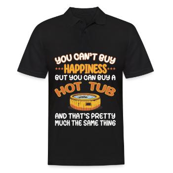 You cant buy happiness but a Hot tub - Whirlpool - Männer Poloshirt - Schwarz - Vorne - Kai (181cm)
