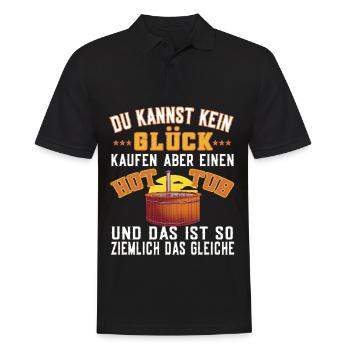 Du kannst kein Glück kaufen - Schwedischer Hot Tub - Männer Poloshirt - Schwarz - Vorne - Kai (181cm)