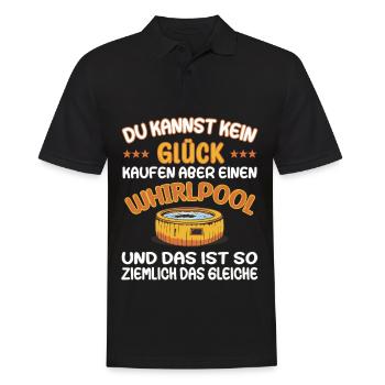 Du kannst kein Glück kaufen aber einen Whirlpool - Männer Poloshirt - Schwarz - Vorne - Kai (181cm)