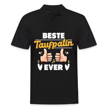 Beste Taufpatin Ever - Taufe Patin Godi - Männer Poloshirt - Schwarz - Vorne - Kai (181cm)
