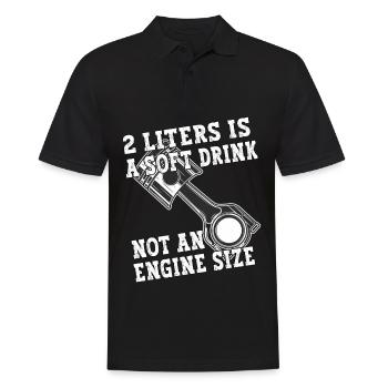 2 Liters is a Soft Drink Motor PS Auto Schrauber - Männer Poloshirt - Schwarz - Vorne - Kai (181cm)