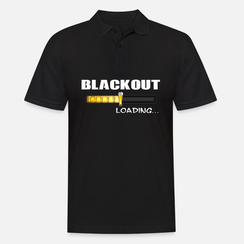 Blackout loading lustige Geschenkidee Bierglas - Männer Poloshirt - Schwarz