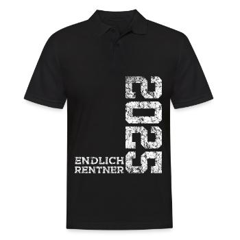 ENDLICH RENTNER 2025 - Männer Poloshirt - Schwarz - Vorne - Kai (181cm)