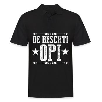 De Beschti Opi Bescht Opa - Männer Poloshirt - Schwarz - Vorne - Kai (181cm)