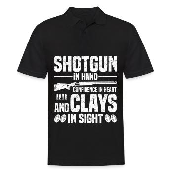 Trapschießen | Schießsport Fallenschießen Geschenk - Männer Poloshirt - Schwarz - Vorne - Kai (181cm)