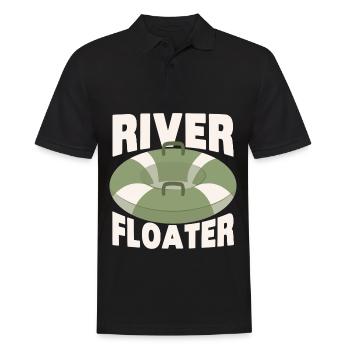 Rafting Wassersport - Männer Poloshirt - Schwarz - Vorne - Kai (181cm)