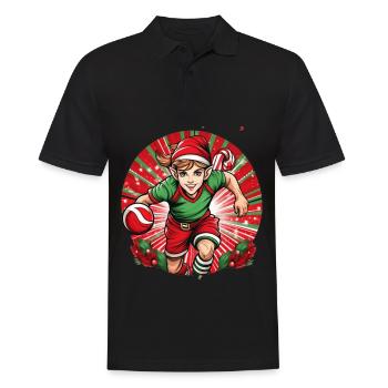 Elfe de Noël Handball - Polo Homme - noir - Devant - Kai (181cm)