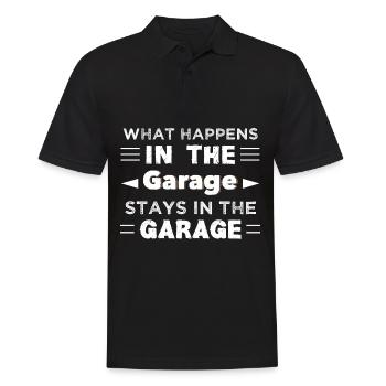 What happens in the garage stays in the garage - Men's Polo Shirt - black - Front - Kai (181cm)