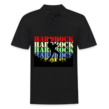 Hardrock Rock - Männer Poloshirt - Schwarz - Vorne - Kai (181cm)