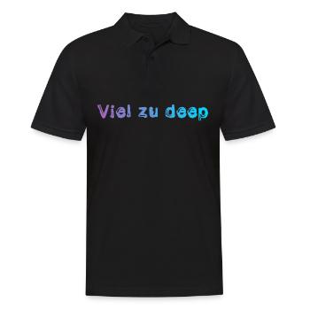 Viel zu deep - Männer Poloshirt - Schwarz - Vorne - Kai (181cm)