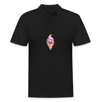 Smiling Ice Cream Creation - Men's Polo Shirt - black - Front - Kai (181cm)