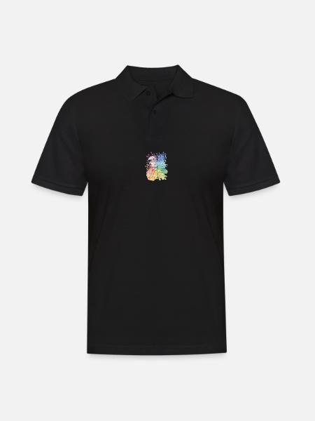 Rainbow Mushrooms / diversity - Men's Polo Shirt - black
