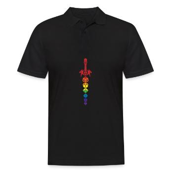 Roleplay nerd geek gift - Men's Polo Shirt - black - Front - Kai (181cm)