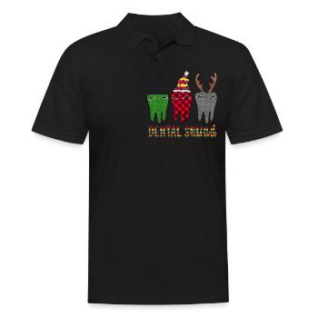 Dental Squad 2023 Christmas , Dentist Christmas , - Men's Polo Shirt - black - Front - Kai (181cm)