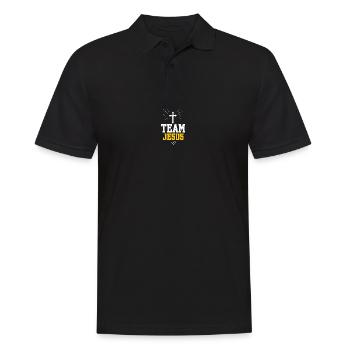 Team Jesus Christen Gott Religion Kreuz Glaube - Männer Poloshirt - Schwarz - Vorne - Kai (181cm)