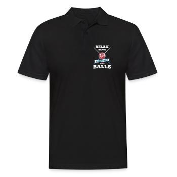 Relax Im Just Breaking Your Balls Billard Bar Pool - Männer Poloshirt - Schwarz - Vorne - Kai (181cm)